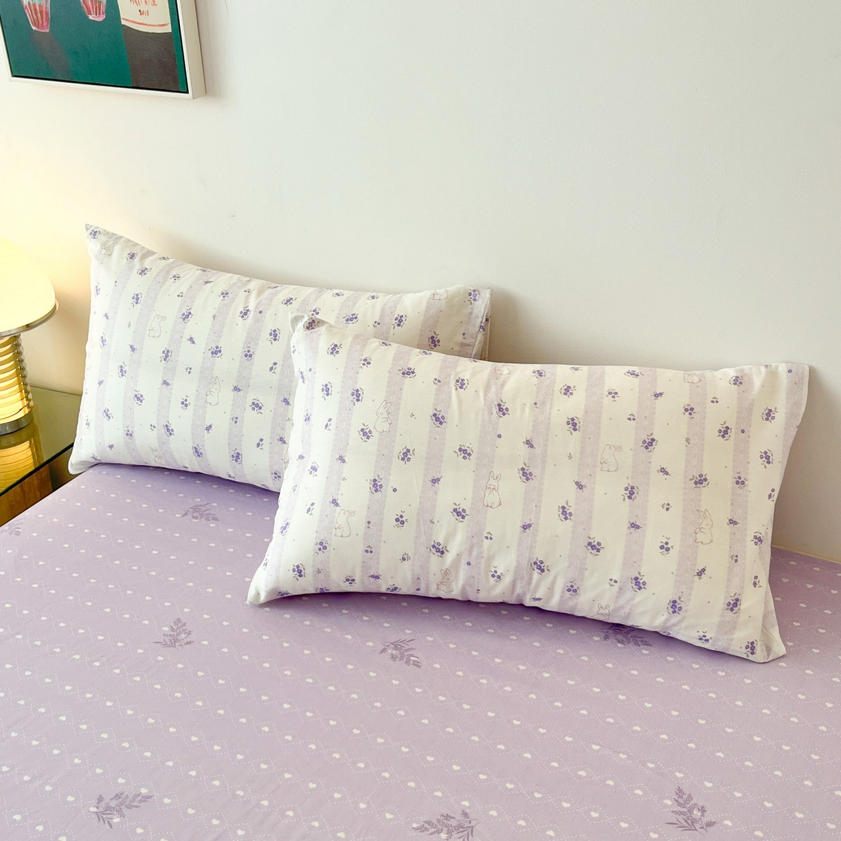 91家纺网 家纺一手货源 找家纺 一加一 2026新款全棉新疆棉花夏被夏凉被空调被四件套-棉语清夏 丝蒂兔