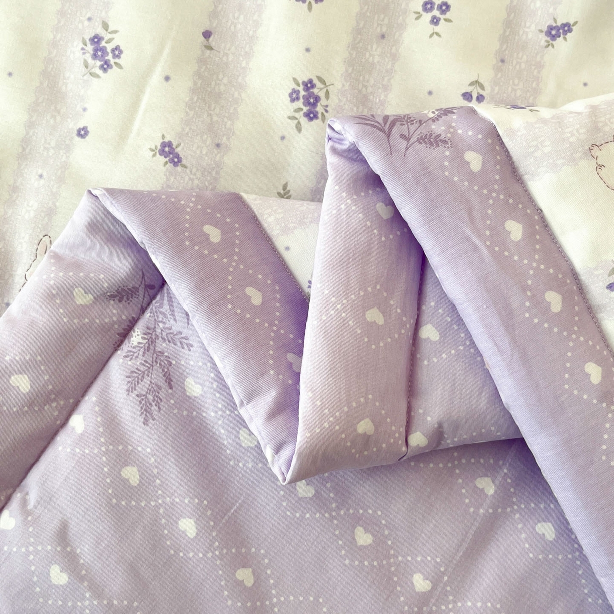 91家纺网 家纺一手货源 找家纺 一加一 2026新款全棉新疆棉花夏被夏凉被空调被四件套-棉语清夏 丝蒂兔