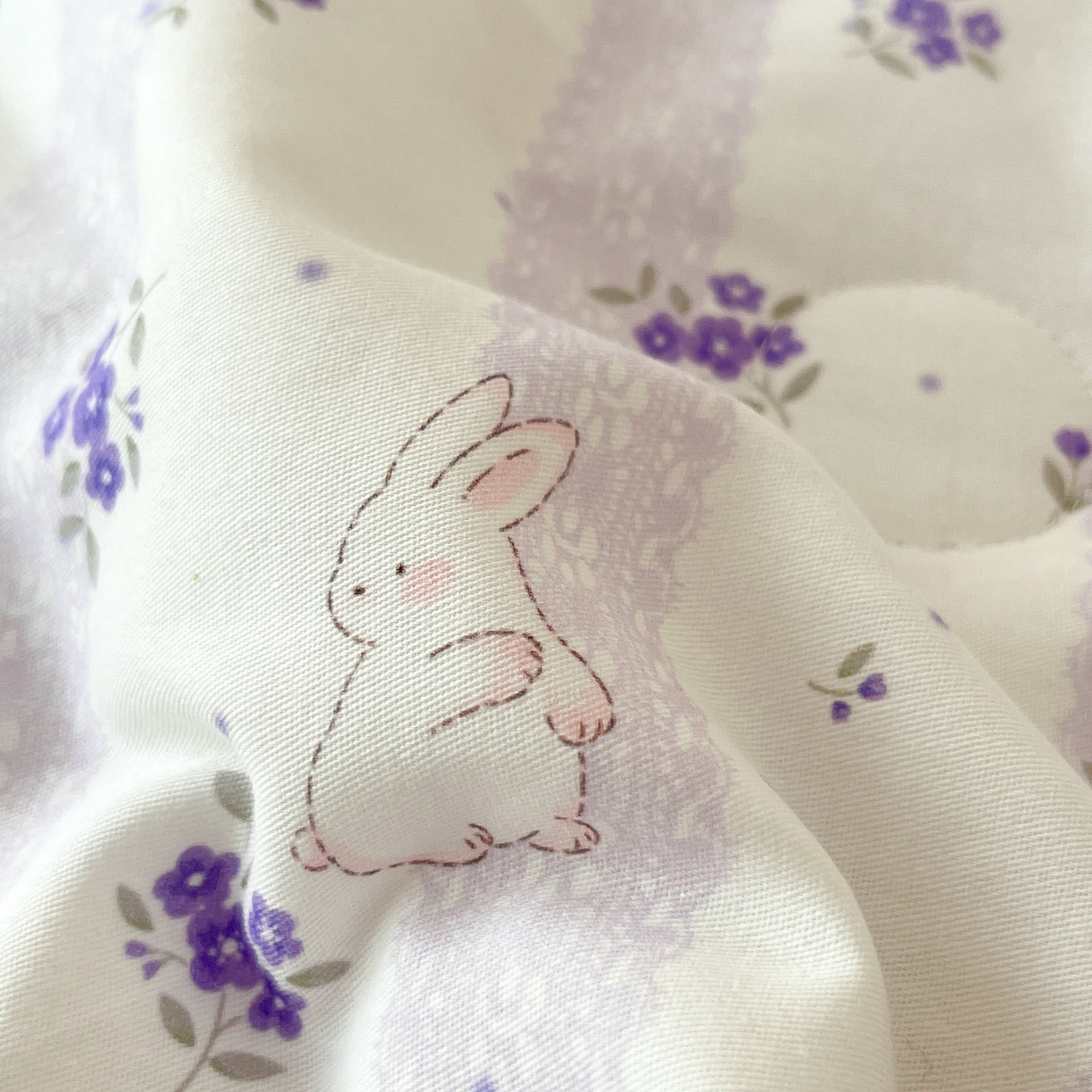 91家纺网 家纺一手货源 找家纺 一加一 2026新款全棉新疆棉花夏被夏凉被空调被四件套-棉语清夏 丝蒂兔