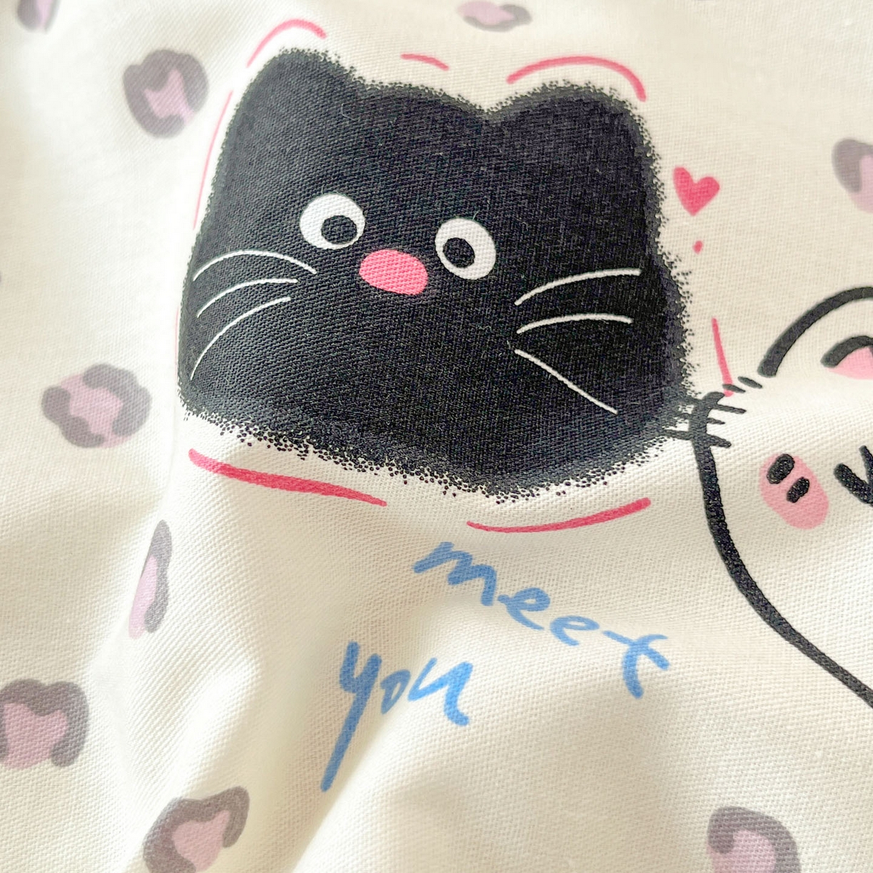 91家纺网 家纺一手货源 找家纺 一加一 2026新款全棉新疆棉花夏被夏凉被空调被四件套-棉语清夏 甜蜜伙伴