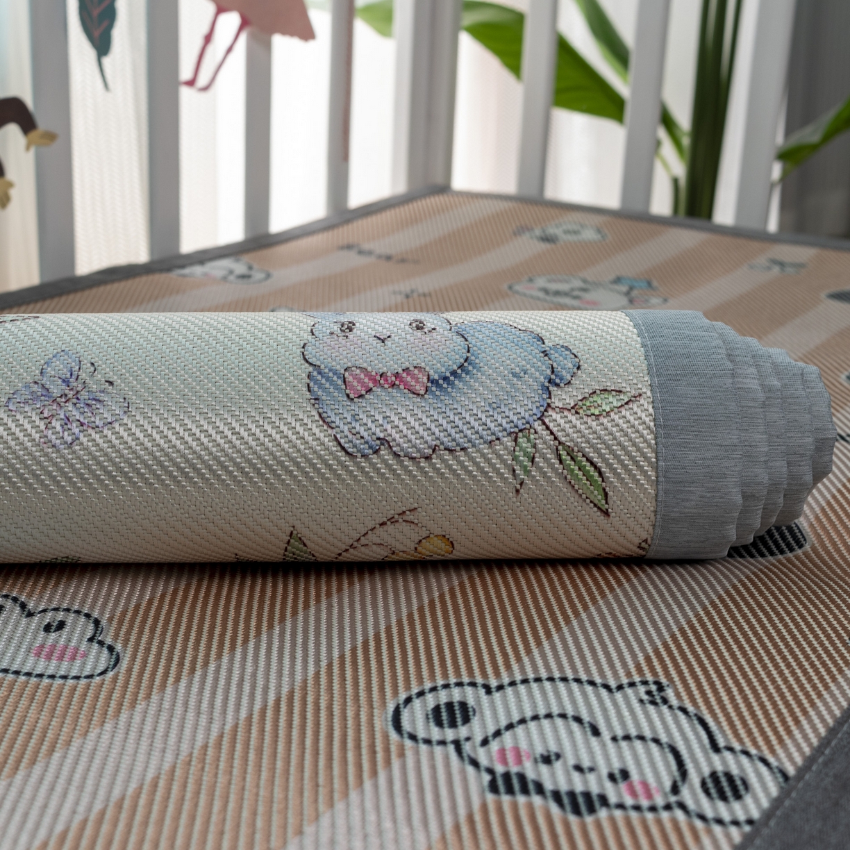 91家纺网 家纺一手货源 找家纺 （总）欣宜家纺 2026新款A类宽边儿童冰藤席