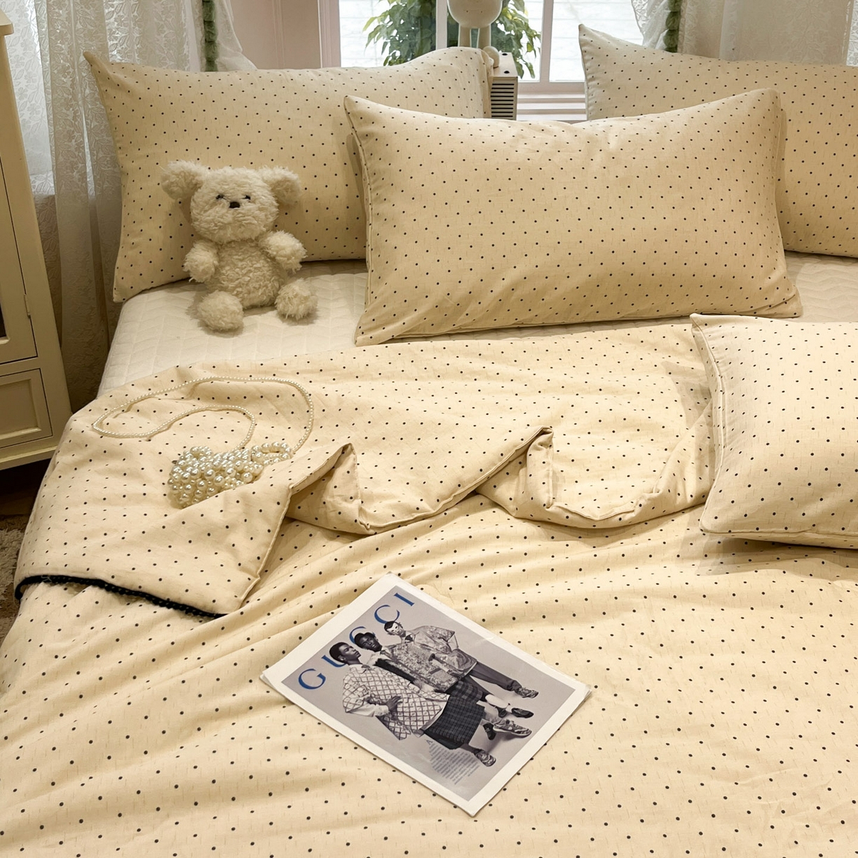 91家纺网 家纺一手货源 找家纺 一加一 2026新款全棉双层纱印花小花边大豆夏被夏凉被空调被-花纱眠夏 赫本