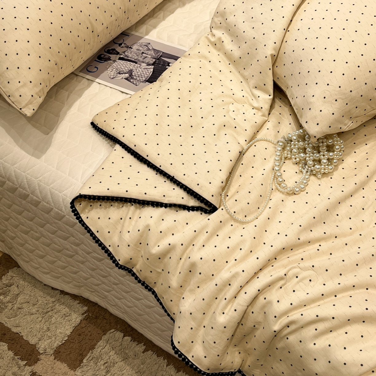 91家纺网 家纺一手货源 找家纺 一加一 2026新款全棉双层纱印花小花边大豆夏被夏凉被空调被-花纱眠夏 赫本