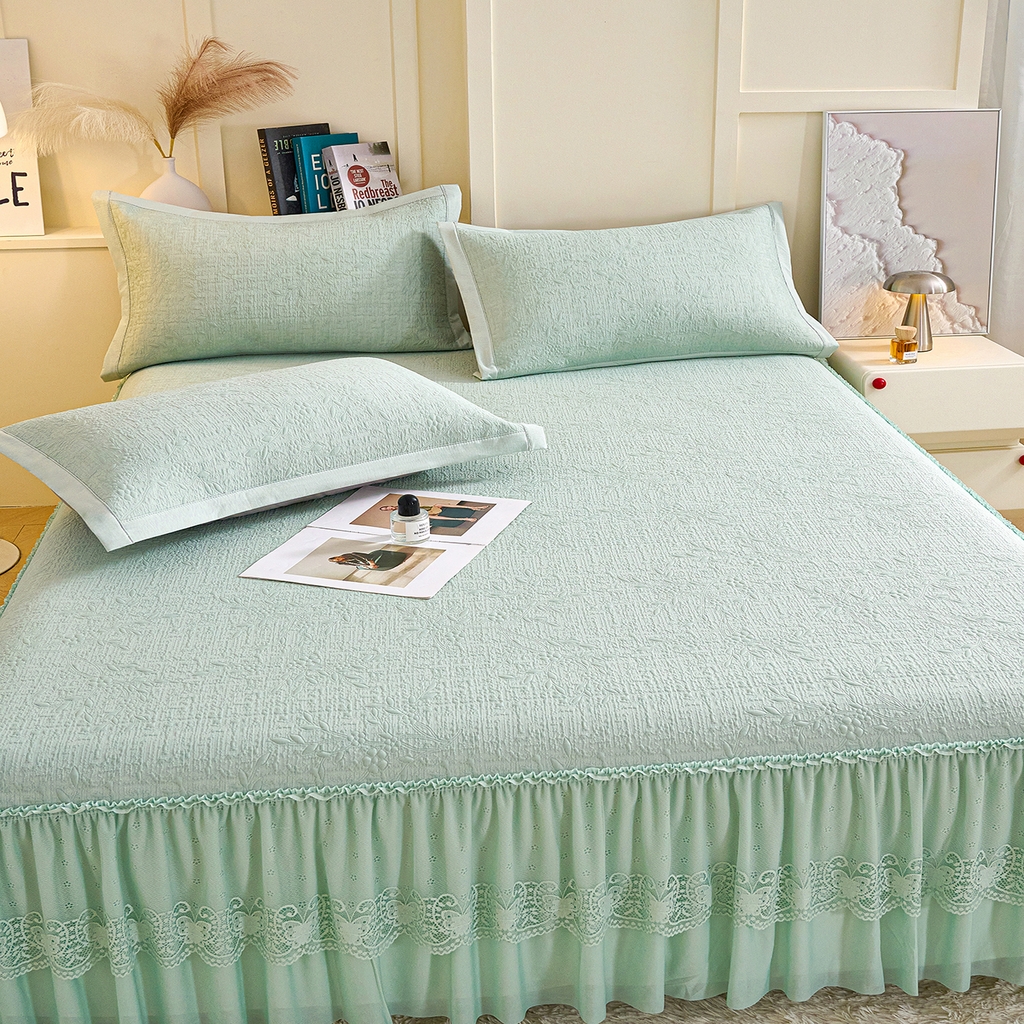 91家纺网 家纺一手货源 找家纺 （总）青雅席业 2026新款A类凉感豆豆席凉席席子-床裙款