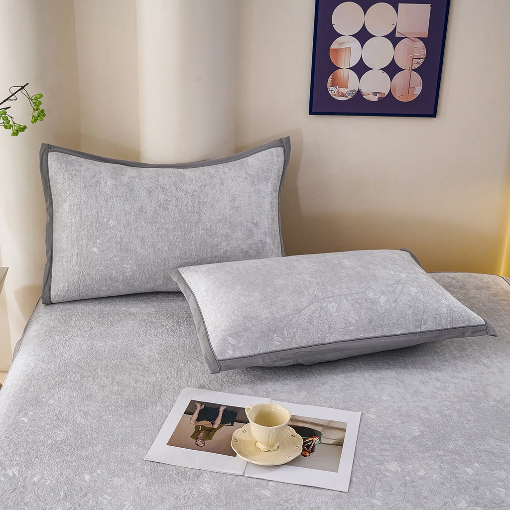 91家纺网 家纺一手货源 找家纺 青雅席业 2026新款A类凉感豆豆席凉席席子-床裙款 床裙款-花枝招展-灰