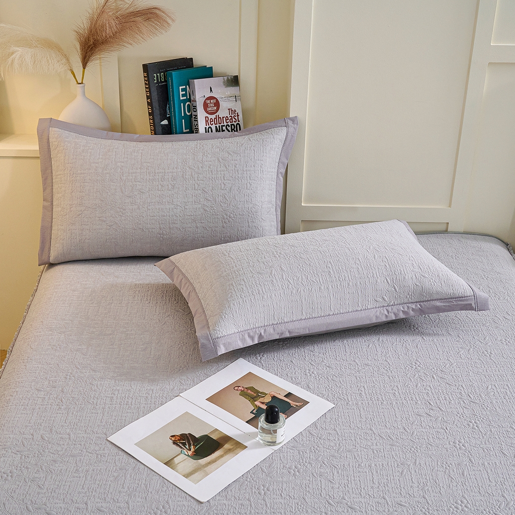 91家纺网 家纺一手货源 找家纺 青雅席业 2026新款A类凉感豆豆席凉席席子-床裙款 床裙款-唯美-灰