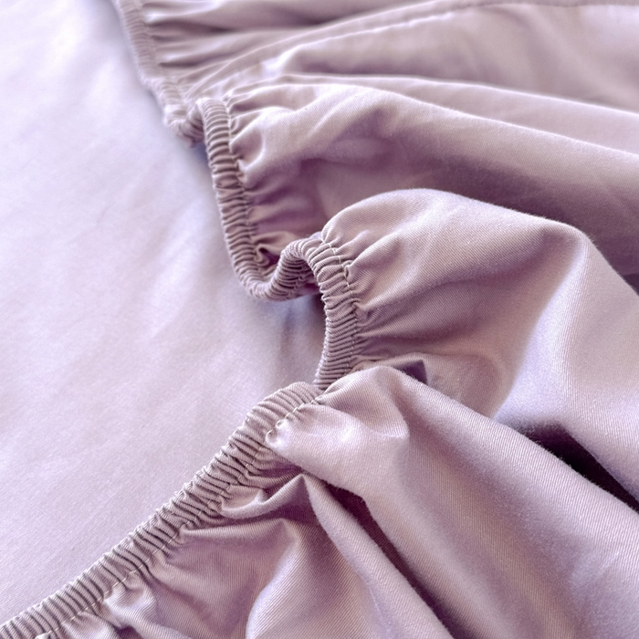 91家纺网 家纺一手货源 找家纺 布柔 2026新款床笠100%全棉纯棉13070绣花床笠(围高+30cm)-晚安 晚安床笠紫