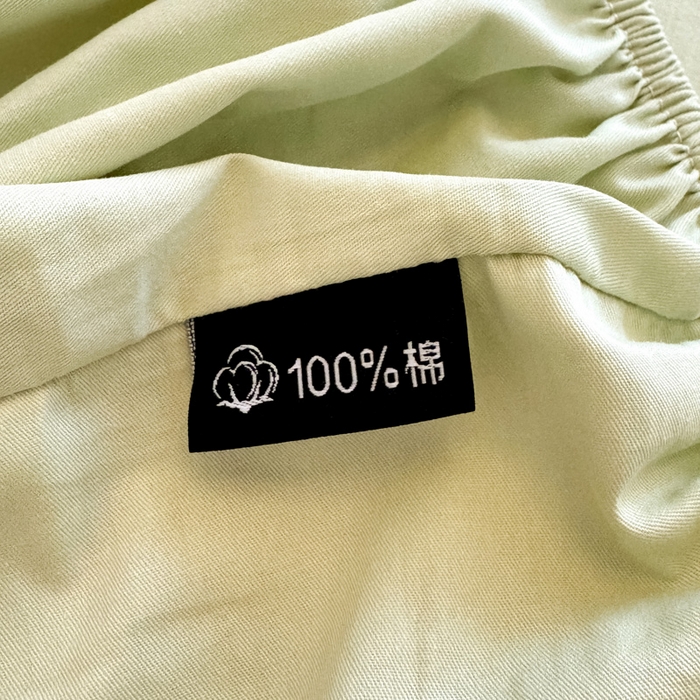 91家纺网 家纺一手货源 找家纺 布柔 2026新款床笠100%全棉纯棉13070绣花床笠(围高+30cm)-晚安 晚安床笠绿