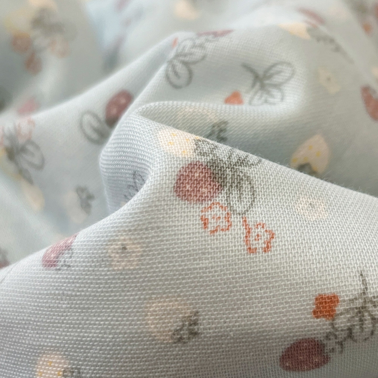 91家纺网 家纺一手货源 找家纺 一加一 2026新款全棉双层纱印花小花边大豆夏被夏凉被空调被-花纱眠夏 甜莓