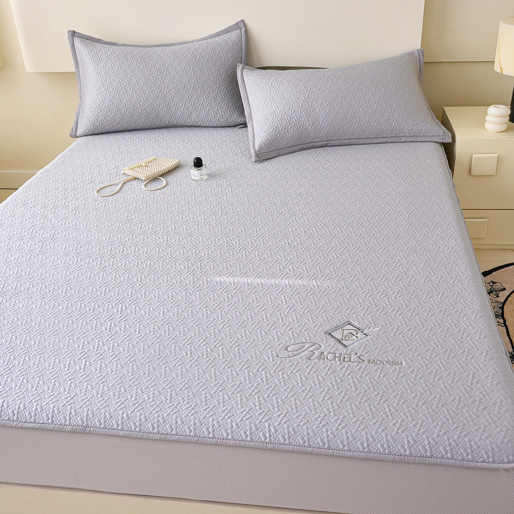 91家纺网 家纺一手货源 找家纺 青雅席业 2026新款A类凉感豆豆席凉席席子-床笠款 床笠款-乐享生活灰