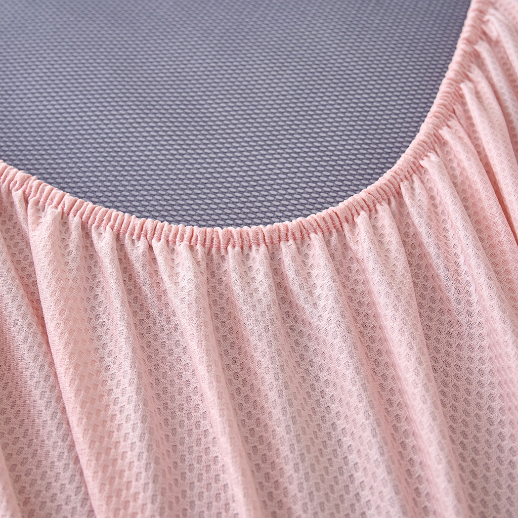 91家纺网 家纺一手货源 找家纺 青雅席业 2026新款A类凉感豆豆席凉席席子-床笠款 床笠款-乐享生活粉