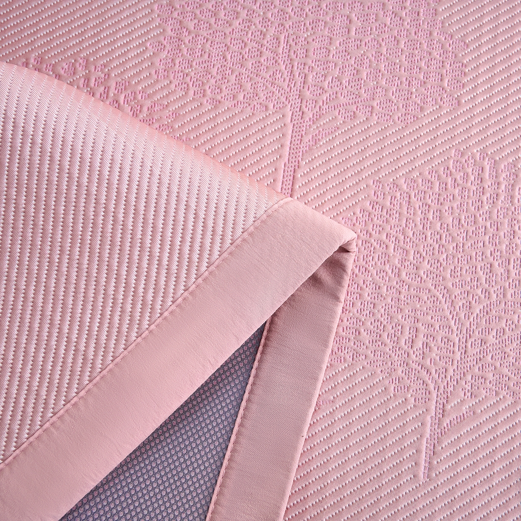 91家纺网 家纺一手货源 找家纺 青雅席业 2026新款A类凉感豆豆席凉席席子-平铺款 平铺款-幸福树-粉