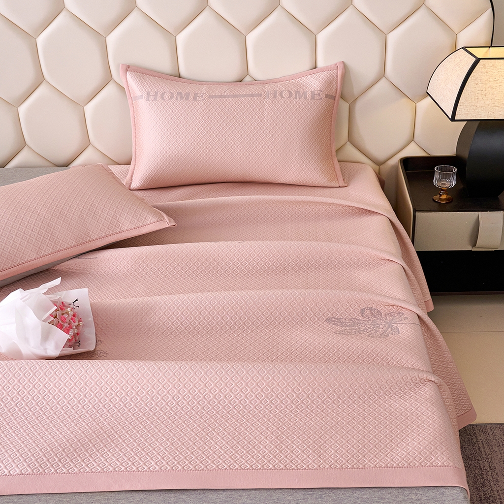 91家纺网 家纺一手货源 找家纺 青雅席业 2026新款A类凉感豆豆席凉席席子-平铺款 平铺款-幸福树-绿