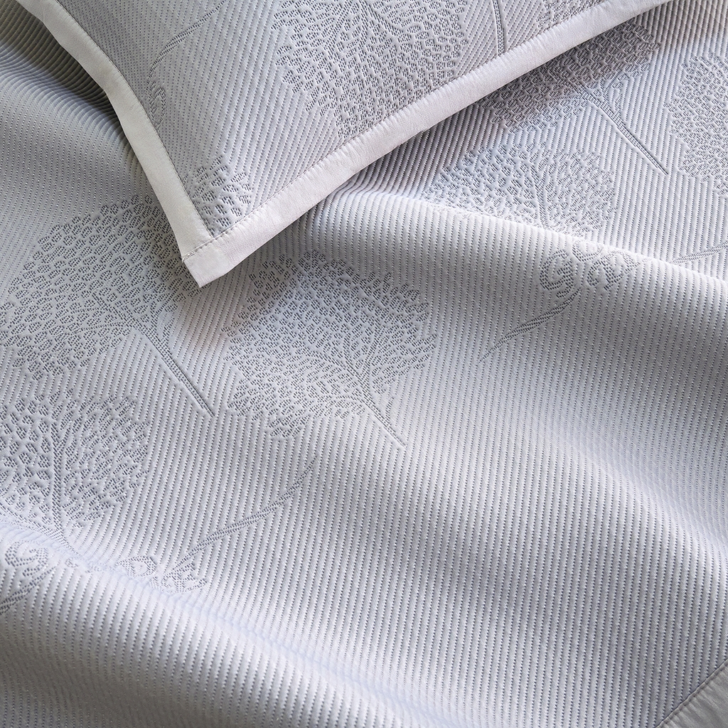 91家纺网 家纺一手货源 找家纺 青雅席业 2026新款A类凉感豆豆席凉席席子-平铺款 平铺款-幸福树-灰