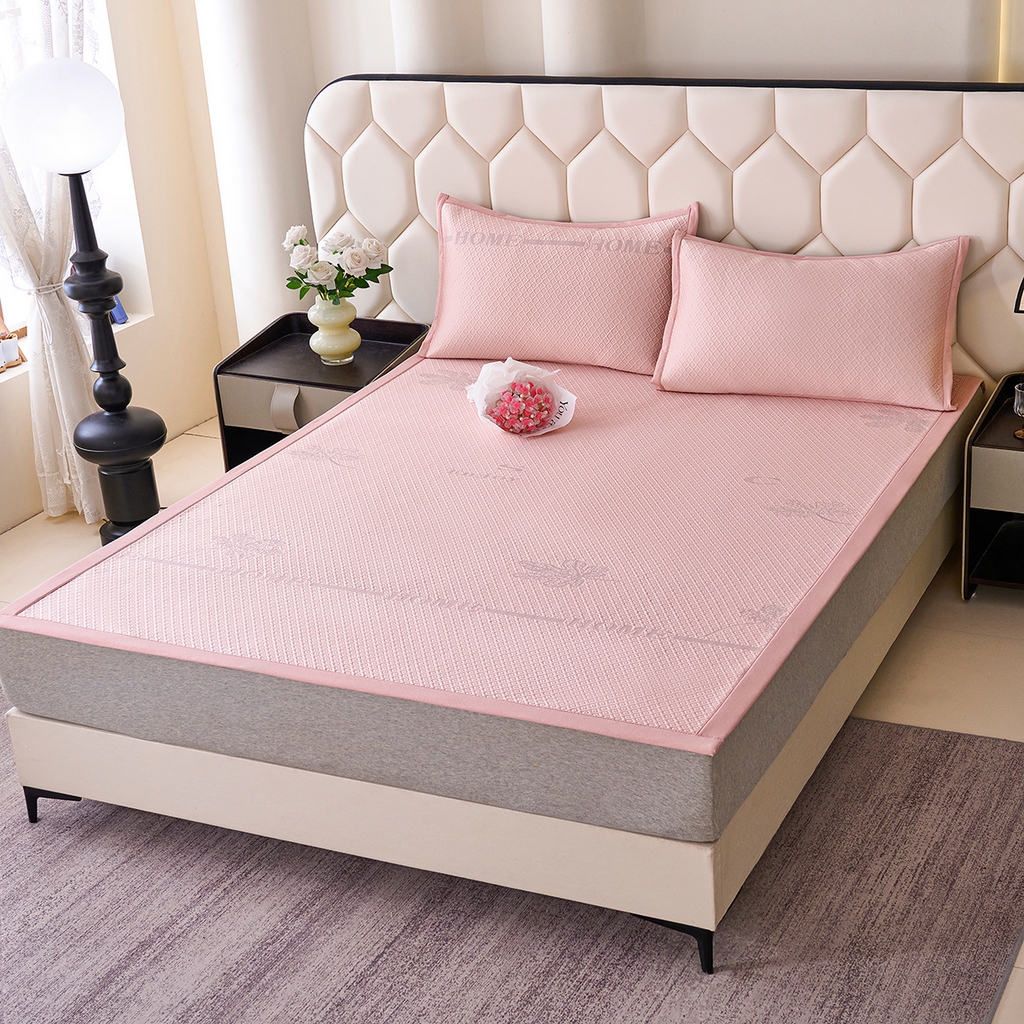 91家纺网 家纺一手货源 找家纺 青雅席业 2026新款A类凉感豆豆席凉席席子-平铺款 平铺款-幸福树-绿