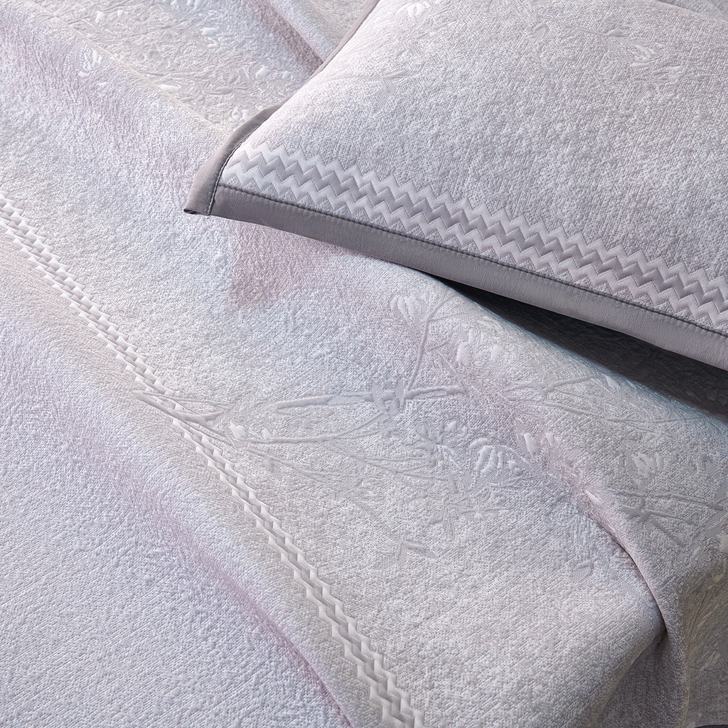 91家纺网 家纺一手货源 找家纺 青雅席业 2026新款A类凉感豆豆席凉席席子-平铺款 平铺款-花枝招展-灰