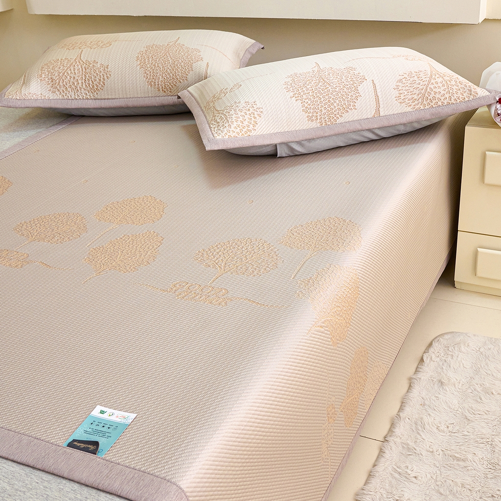 91家纺网 家纺一手货源 找家纺 青雅席业 2026新款A类凉感豆豆席凉席席子-平铺款 平铺款-幸福树-香槟