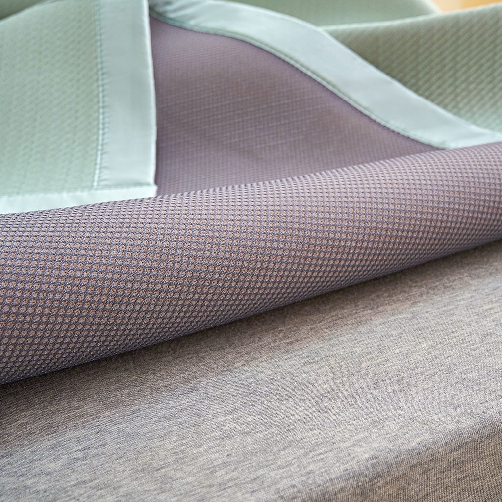 91家纺网 家纺一手货源 找家纺 青雅席业 2026新款A类凉感豆豆席凉席席子-平铺款 平铺款-落叶-粉