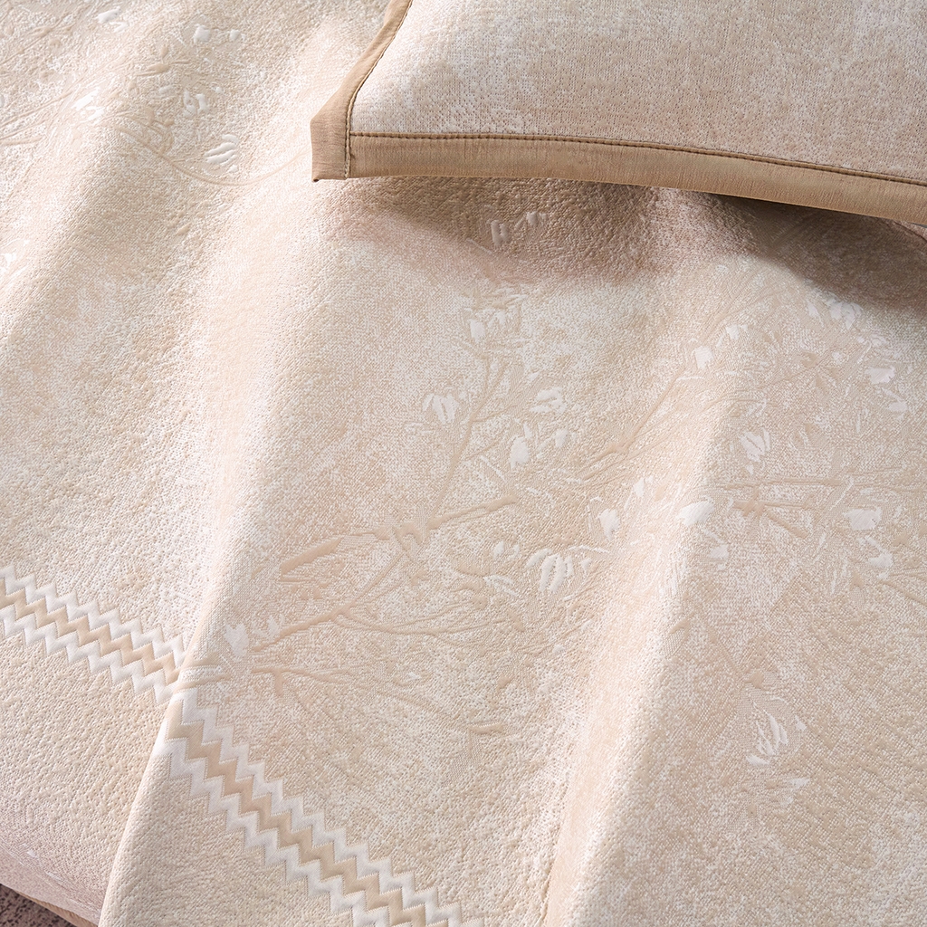 91家纺网 家纺一手货源 找家纺 青雅席业 2026新款A类凉感豆豆席凉席席子-平铺款 平铺款-花枝招展-香槟