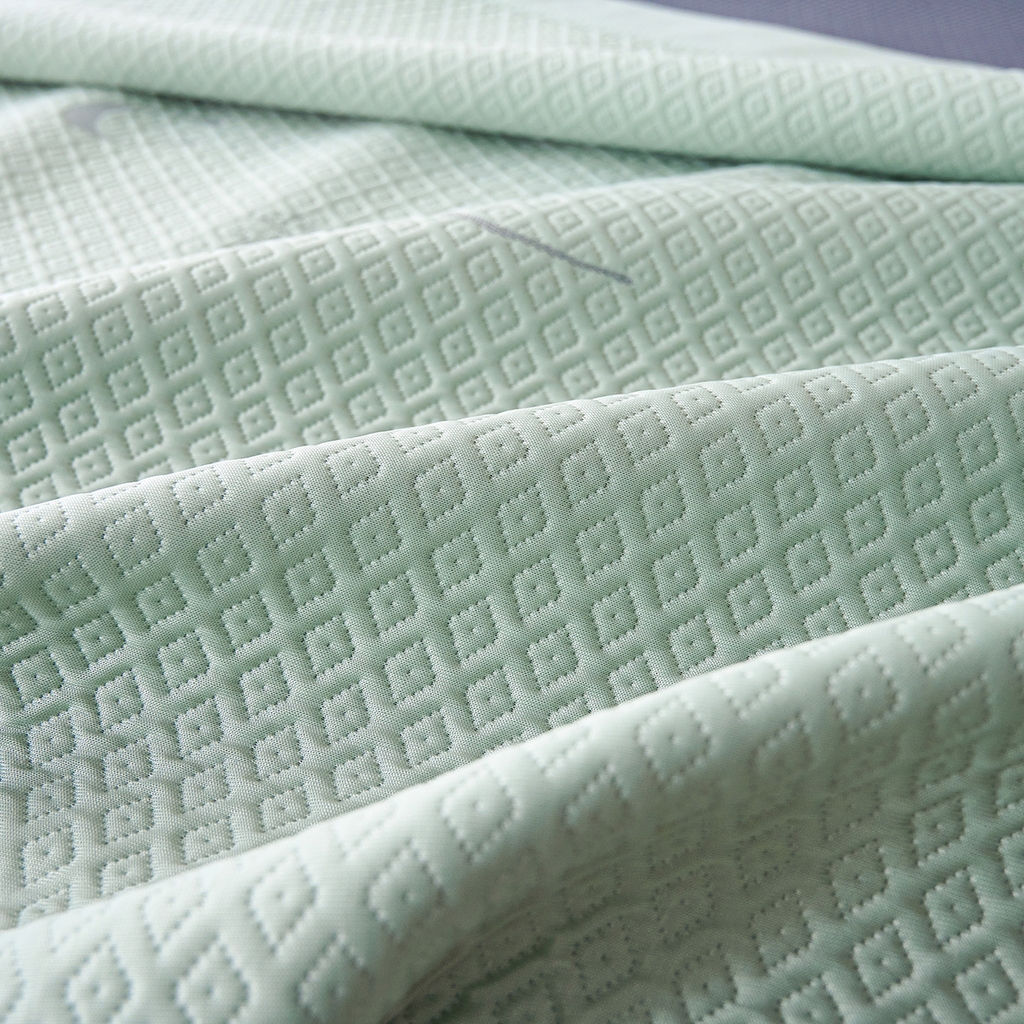 91家纺网 家纺一手货源 找家纺 青雅席业 2026新款A类凉感豆豆席凉席席子-平铺款 平铺款-落叶-绿