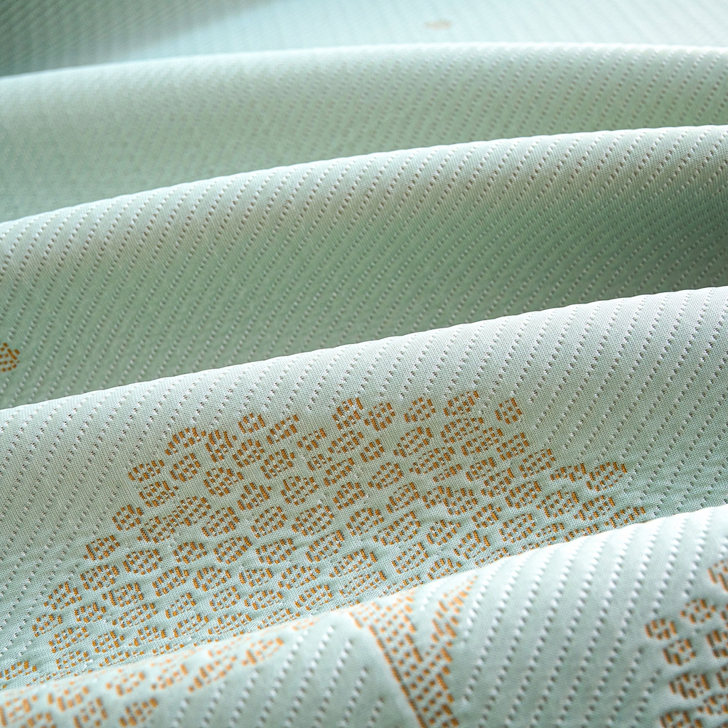 91家纺网 家纺一手货源 找家纺 青雅席业 2026新款A类凉感豆豆席凉席席子-平铺款 平铺款-落叶-粉