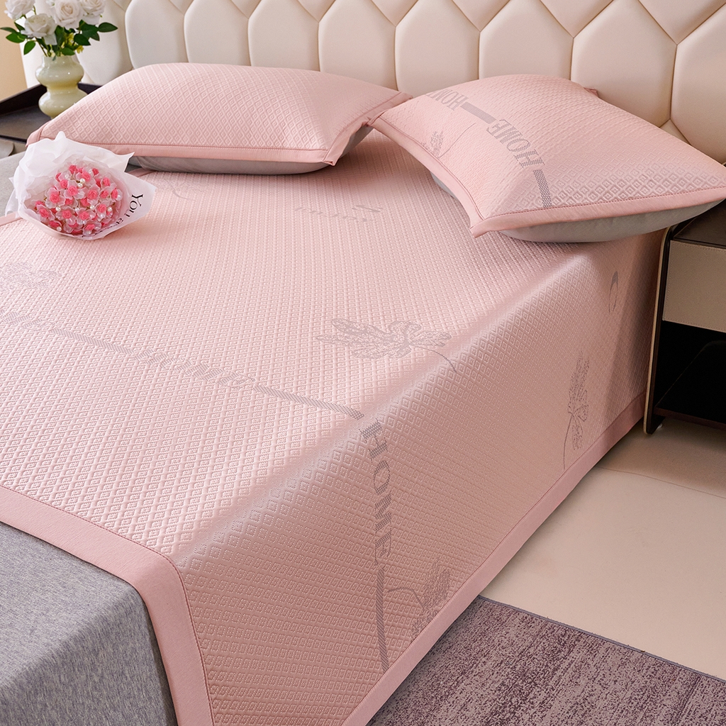 91家纺网 家纺一手货源 找家纺 青雅席业 2026新款A类凉感豆豆席凉席席子-平铺款 平铺款-幸福树-绿