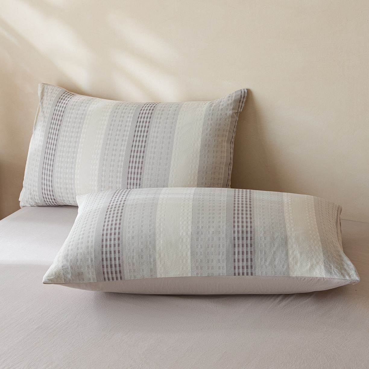 91家纺网 家纺一手货源 找家纺 一加一 2026新款凉感提花大豆夏被夏凉被空调被四件套-简约生活 简约生活-灰