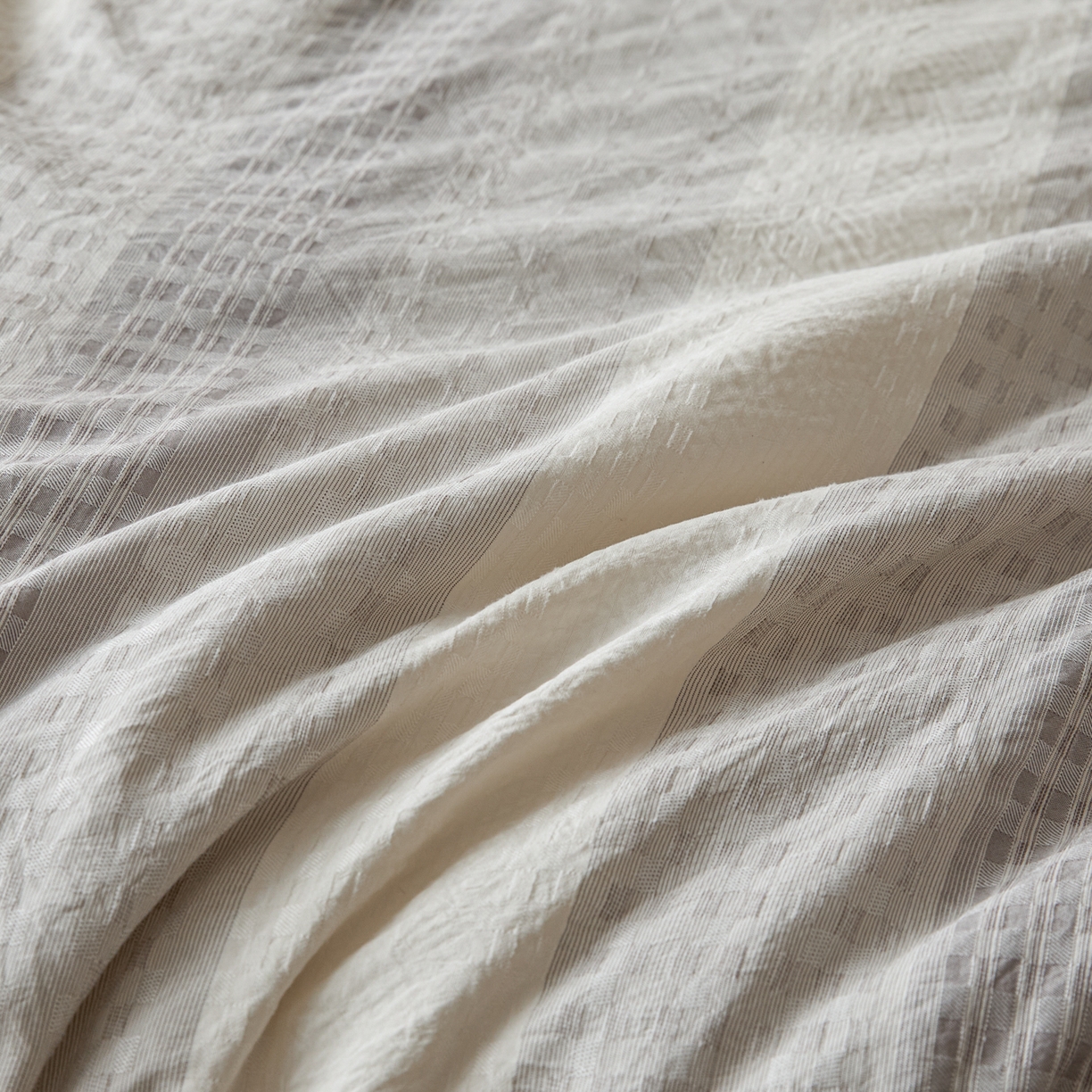 91家纺网 家纺一手货源 找家纺 一加一 2026新款凉感提花大豆夏被夏凉被空调被四件套-简约生活 简约生活-灰