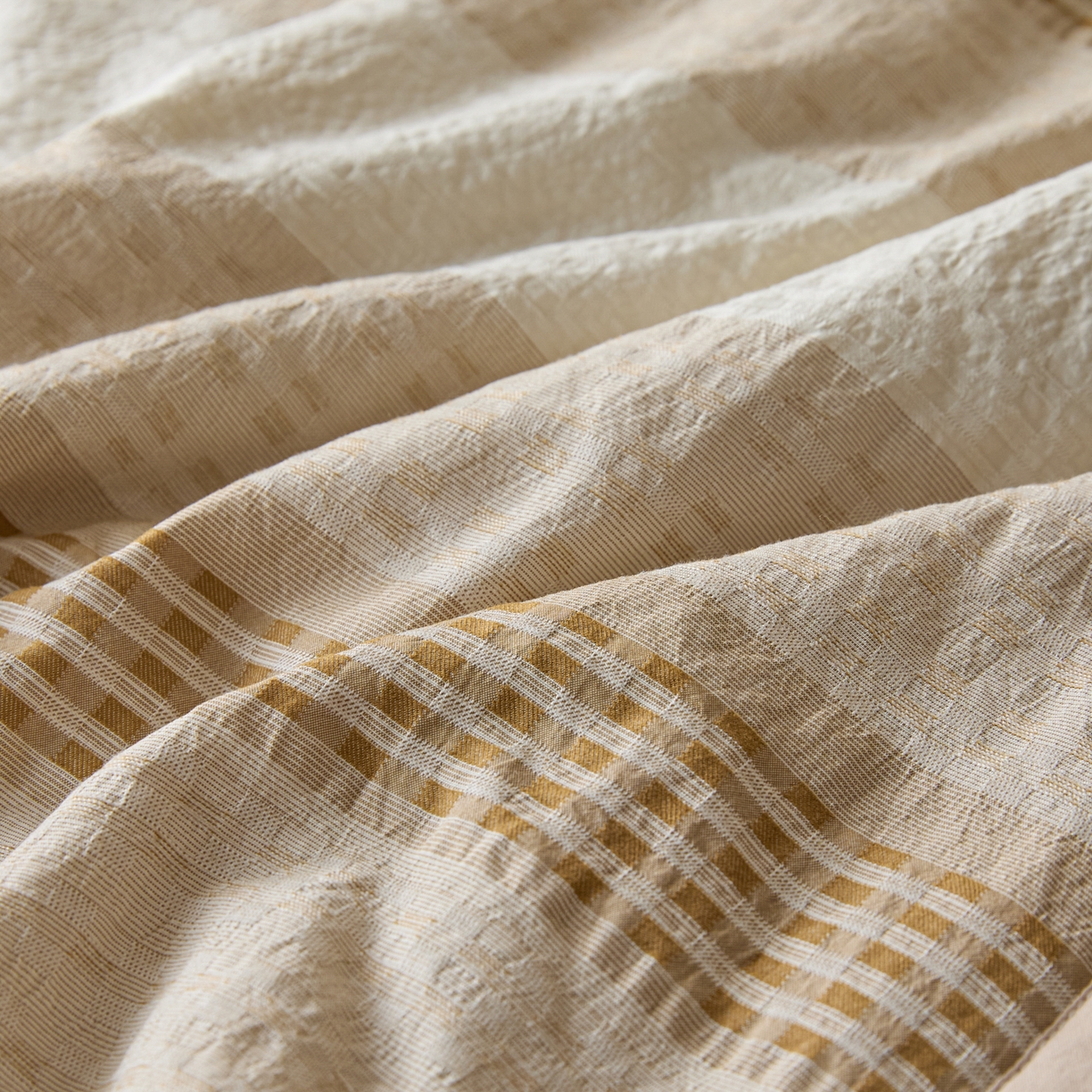 91家纺网 家纺一手货源 找家纺 一加一 2026新款凉感提花大豆夏被夏凉被空调被四件套-简约生活 简约生活-咖