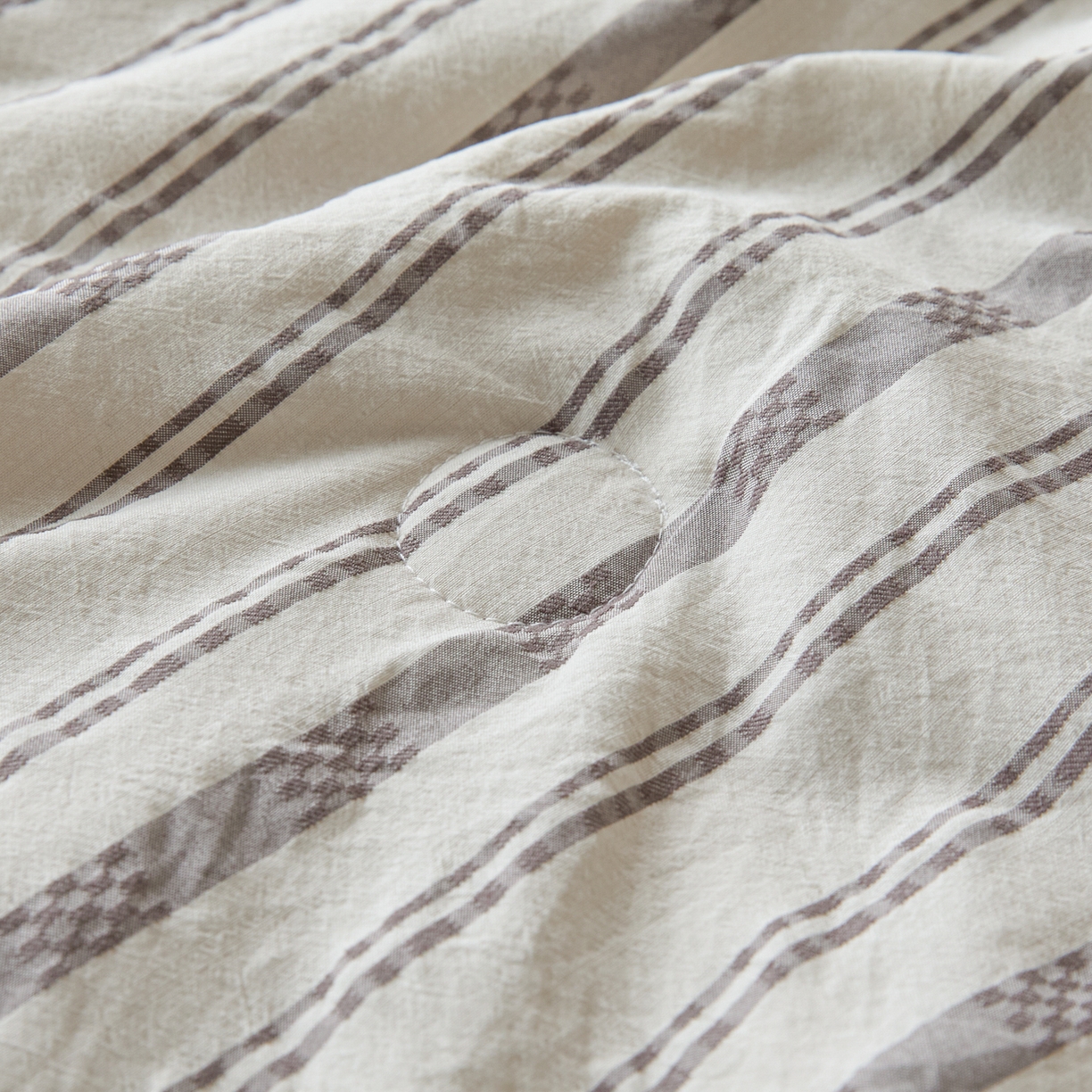 91家纺网 家纺一手货源 找家纺 一加一 2026新款凉感提花大豆夏被夏凉被空调被四件套-简约生活 简约条纹-灰