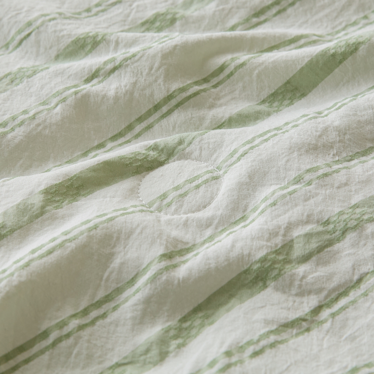 91家纺网 家纺一手货源 找家纺 一加一 2026新款凉感提花大豆夏被夏凉被空调被四件套-简约生活 简约条纹-绿