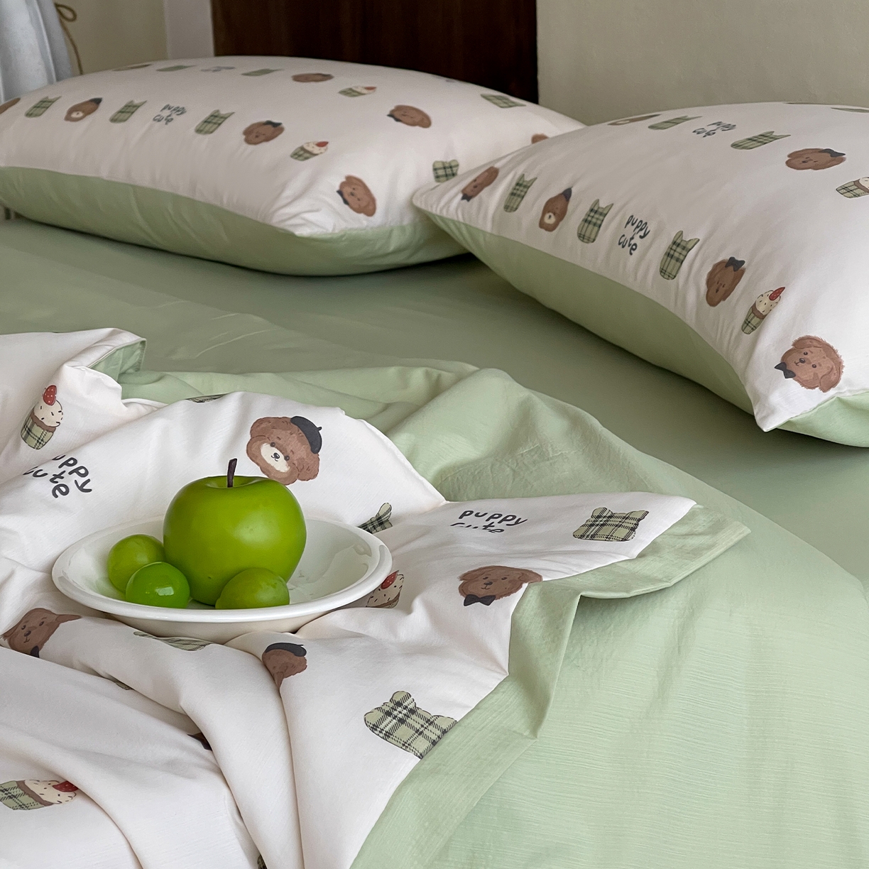 91家纺网 家纺一手货源 找家纺 一加一 2026新款冰蚕凉感印花断角夏被夏凉被空调被四件套 甜品熊