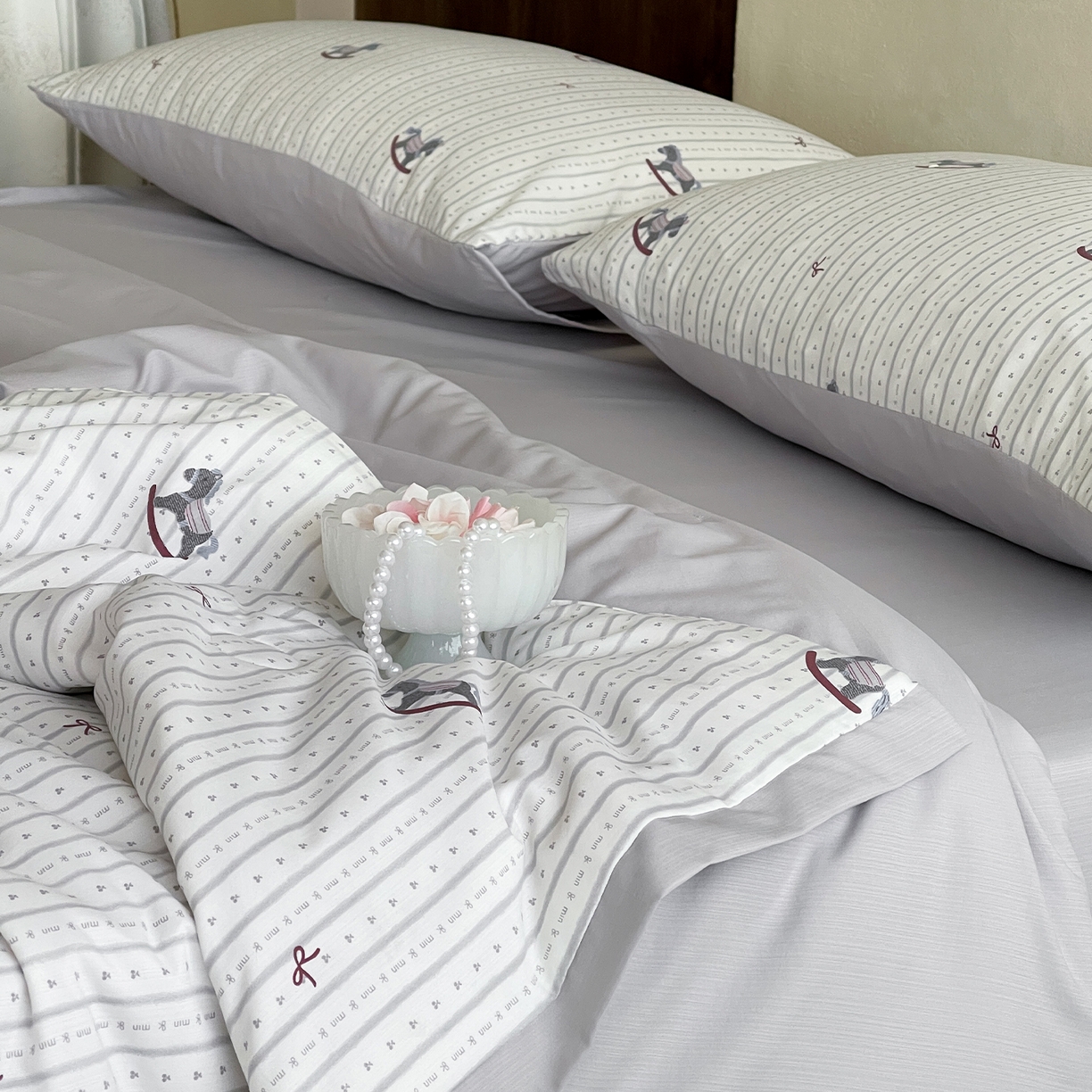 91家纺网 家纺一手货源 找家纺 一加一 2026新款冰蚕凉感印花断角夏被夏凉被空调被四件套 摇摇马