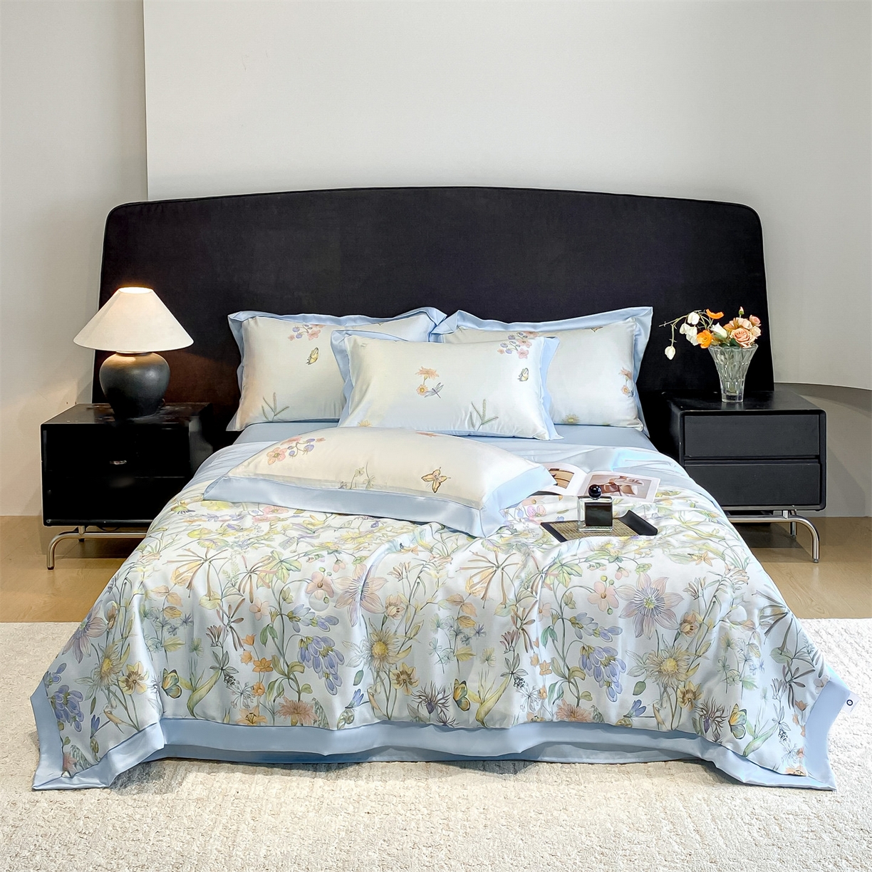 91家纺网 家纺一手货源 找家纺 （总）笙意家纺 2026A类水洗冰丝数码印花宽边夏被四件套