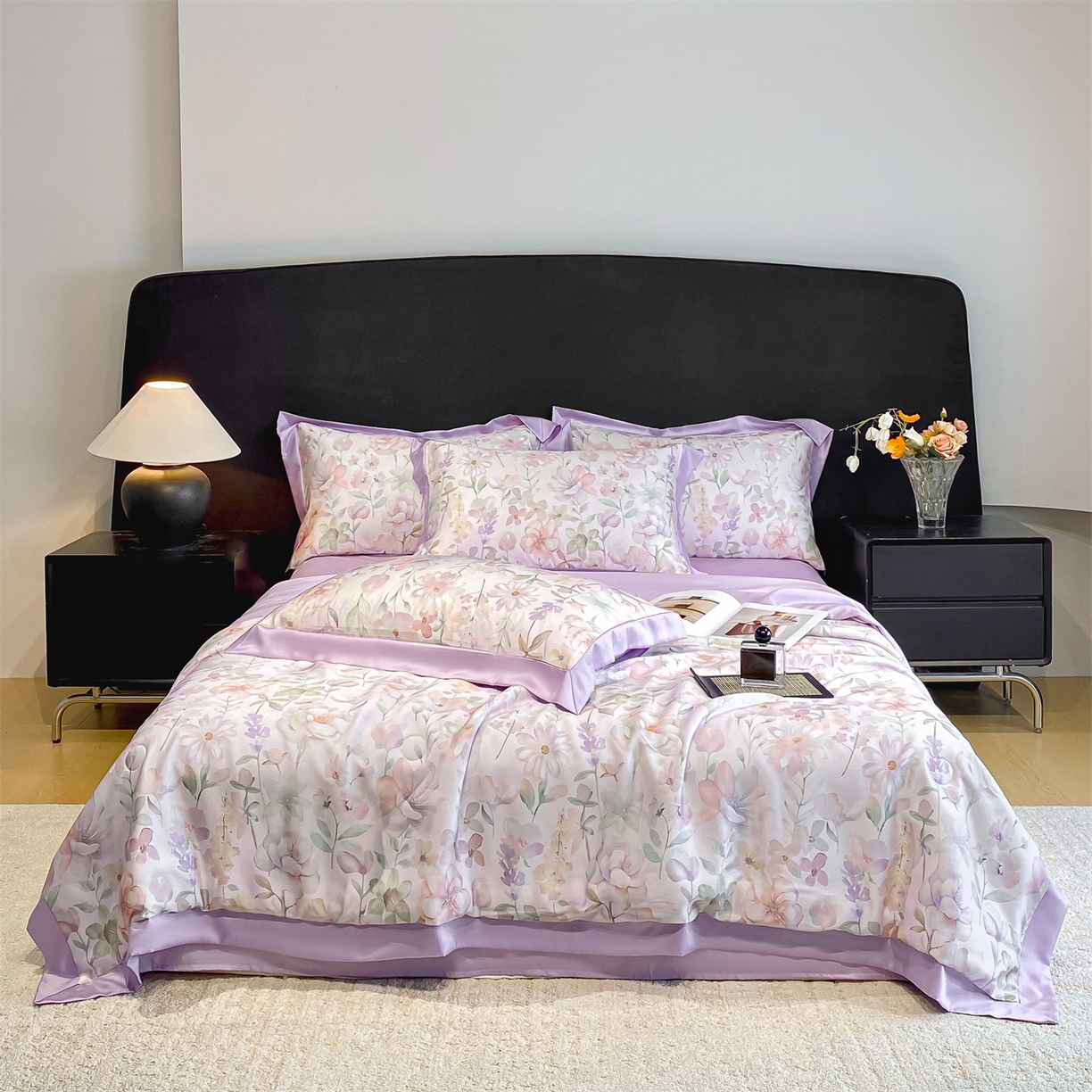 91家纺网 家纺一手货源 找家纺 （总）笙意家纺 2026A类水洗冰丝数码印花宽边夏被四件套