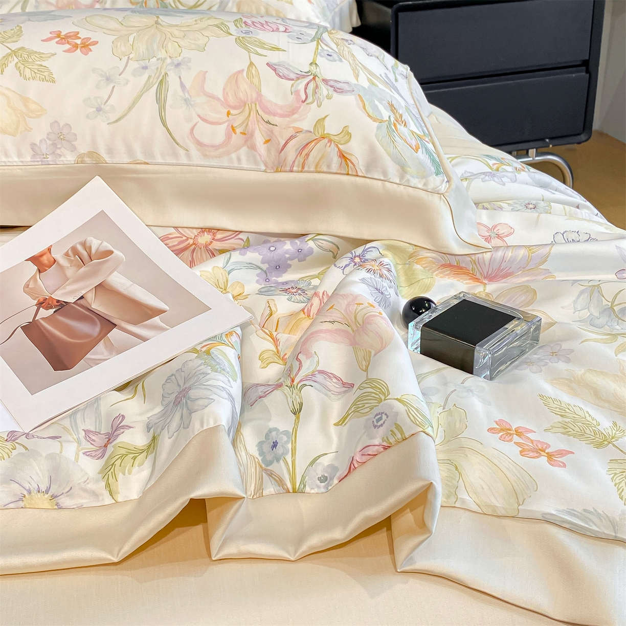 91家纺网 家纺一手货源 找家纺 （总）笙意家纺 2026A类水洗冰丝数码印花宽边夏被四件套