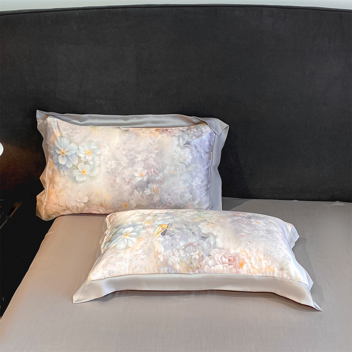 91家纺网 家纺一手货源 找家纺 笙意家纺 2026A类水洗冰丝数码印花宽边夏被四件套馥韵