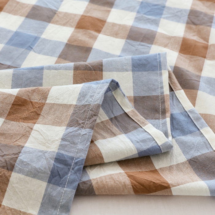 91家纺网 家纺一手货源 找家纺 （总）春皖家纺 2026新款色织AB版水洗棉三件套四件套单品系列（单床单-A版风格一）