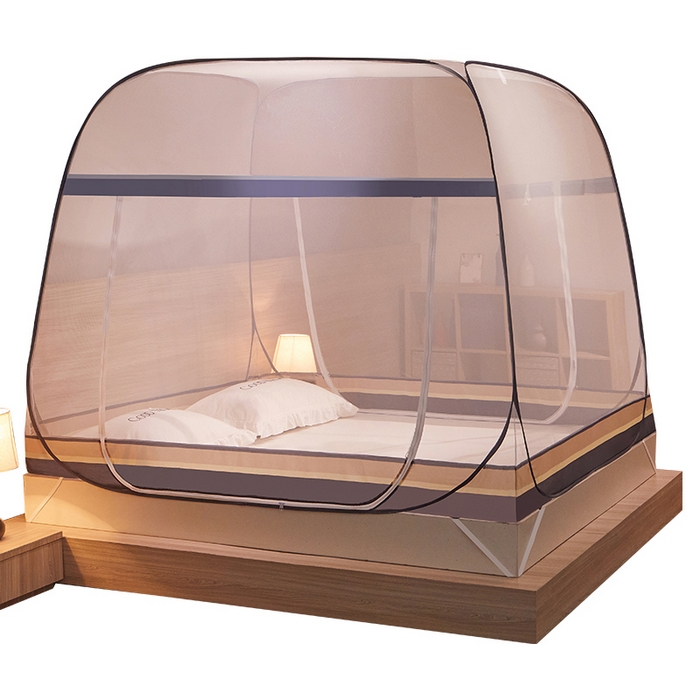 91家纺网 家纺一手货源 找家纺 （总）豪梦园蚊帐工厂店 2026新款防咬层布边款蒙古包蚊帐