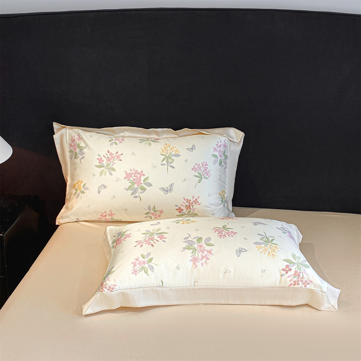 91家纺网 家纺一手货源 找家纺 笙意家纺 2026A类水洗冰丝数码印花宽边夏被四件套颜序