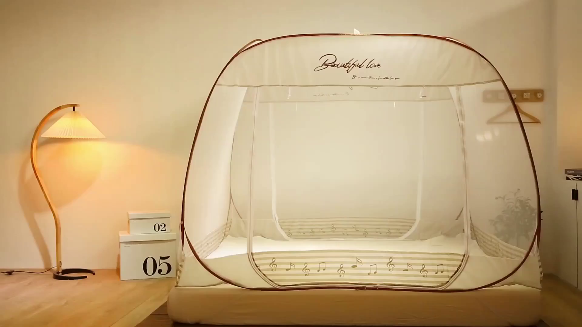 91家纺网 家纺一手货源 找家纺 （总）豪梦园蚊帐工厂店 2026新款免安装高档布艺+防咬层布边款蒙古包蚊帐