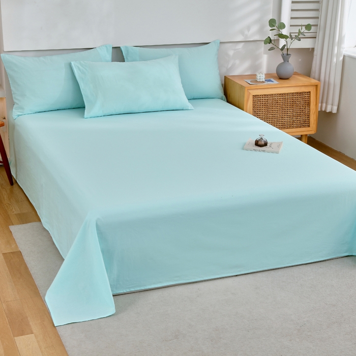 91家纺网 家纺一手货源 找家纺 （总）春皖家纺 2026新款色织AB版水洗棉三件套四件套单品系列（单床单-B版风格一）