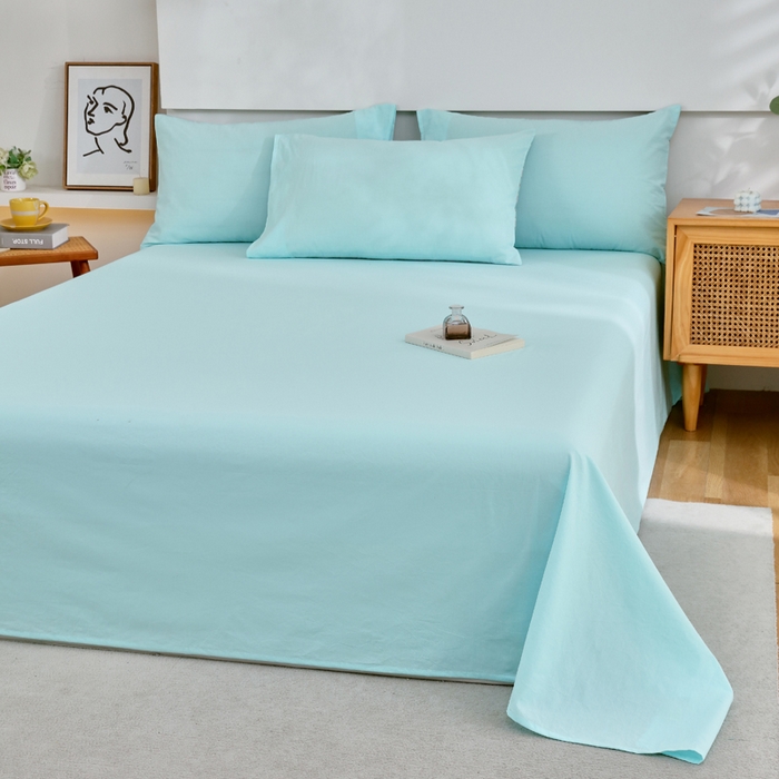 91家纺网 家纺一手货源 找家纺 （总）春皖家纺 2026新款色织AB版水洗棉三件套四件套单品系列（单床单-B版风格一）