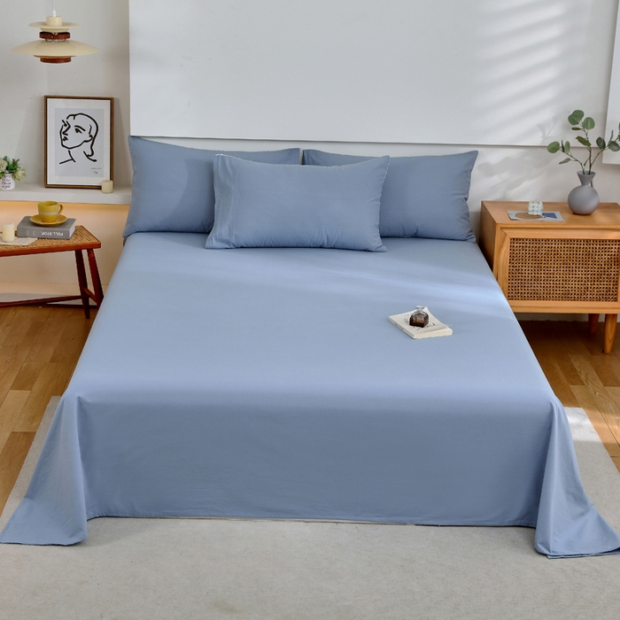 91家纺网 家纺一手货源 找家纺 （总）春皖家纺 2026新款色织AB版水洗棉三件套四件套单品系列（单床单-B版风格一）