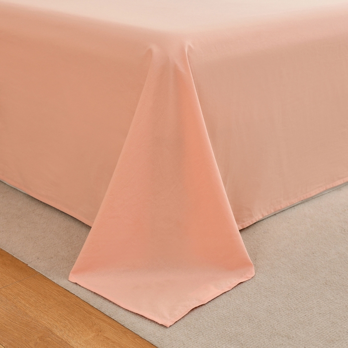 91家纺网 家纺一手货源 找家纺 春皖家纺 2026新款色织AB版水洗棉三件套四件套单品系列（单床单-B版风格一） 素雅浅玉