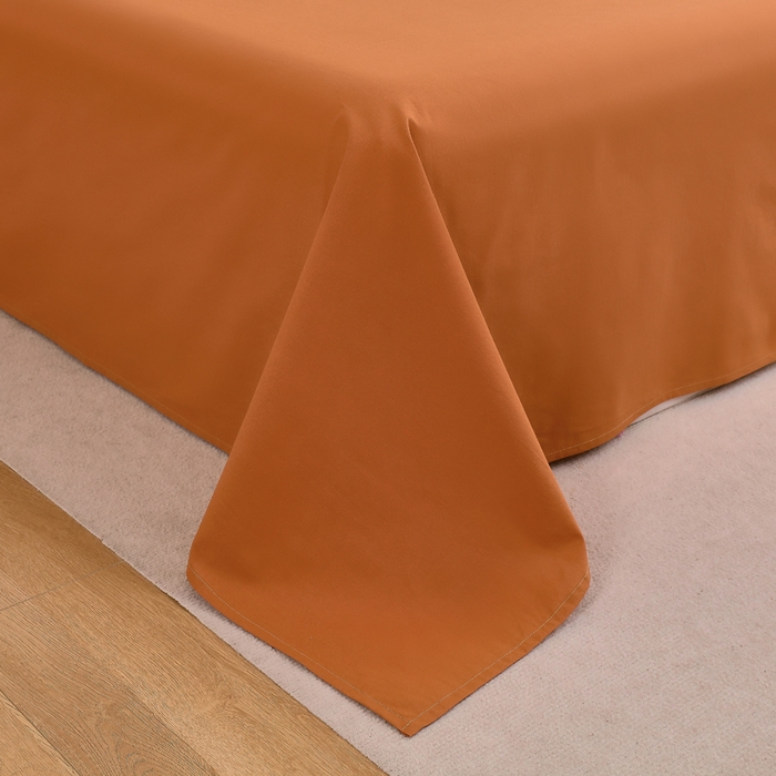 91家纺网 家纺一手货源 找家纺 春皖家纺 2026新款色织AB版水洗棉三件套四件套单品系列（单床单-B版风格一） 素雅焦糖