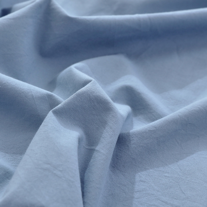 91家纺网 家纺一手货源 找家纺 春皖家纺 2026新款色织AB版水洗棉三件套四件套单品系列（单床单-B版风格一） 素雅幻蓝