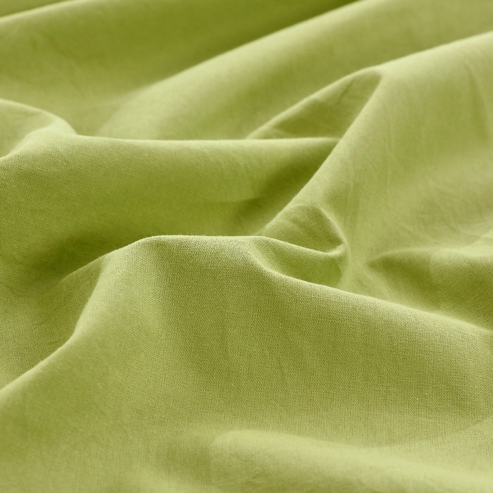 91家纺网 家纺一手货源 找家纺 春皖家纺 2026新款色织AB版水洗棉三件套四件套单品系列（单床单-B版风格一） 素雅果绿