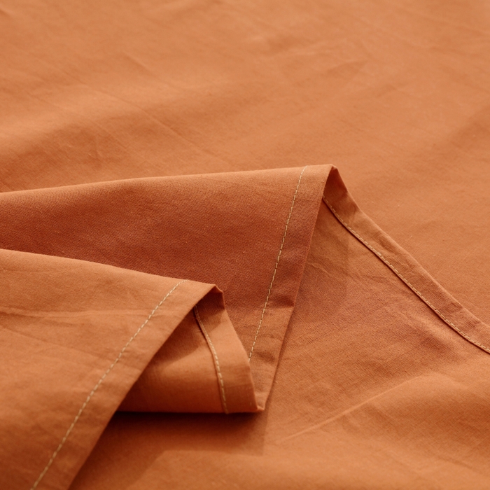 91家纺网 家纺一手货源 找家纺 春皖家纺 2026新款色织AB版水洗棉三件套四件套单品系列（单床单-B版风格一） 素雅焦糖