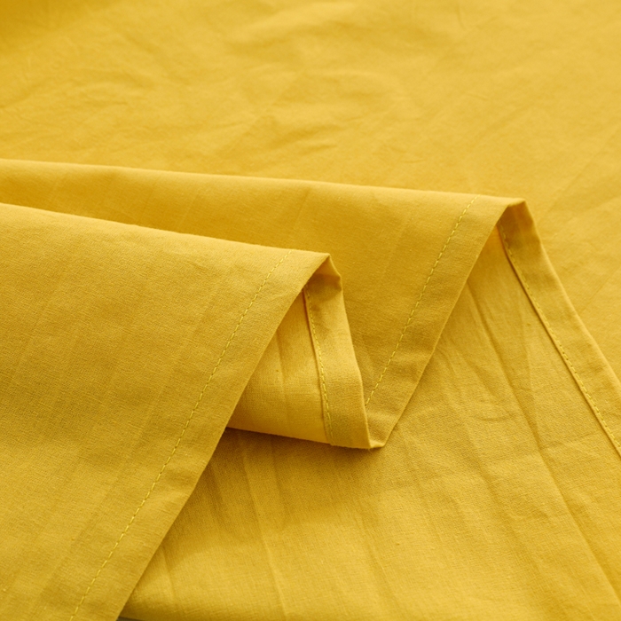 91家纺网 家纺一手货源 找家纺 春皖家纺 2026新款色织AB版水洗棉三件套四件套单品系列（单床单-B版风格一） 素雅深黄